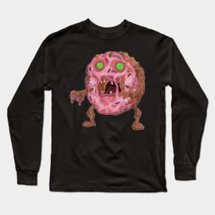 Halloween Zombie Donut Long Sleeve T-Shirt